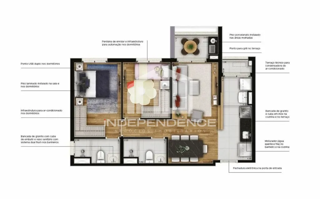 Apartamento com 2 dormitórios à venda, 58 m² por R$ 721.000,00 - Jardim Esplanada II - São José dos Campos/SP